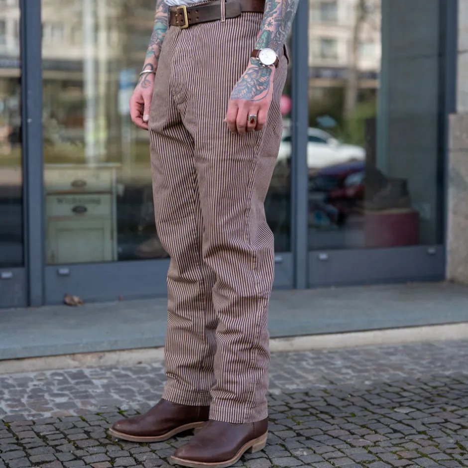 Tellason Hosen>Army Chino Overdyed Hickory Deser Sand
