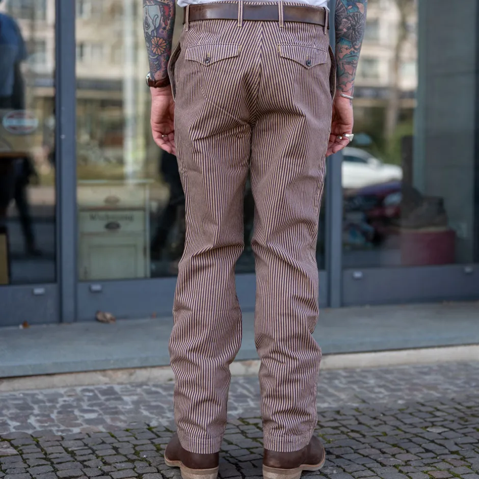 Tellason Hosen>Army Chino Overdyed Hickory Deser Sand
