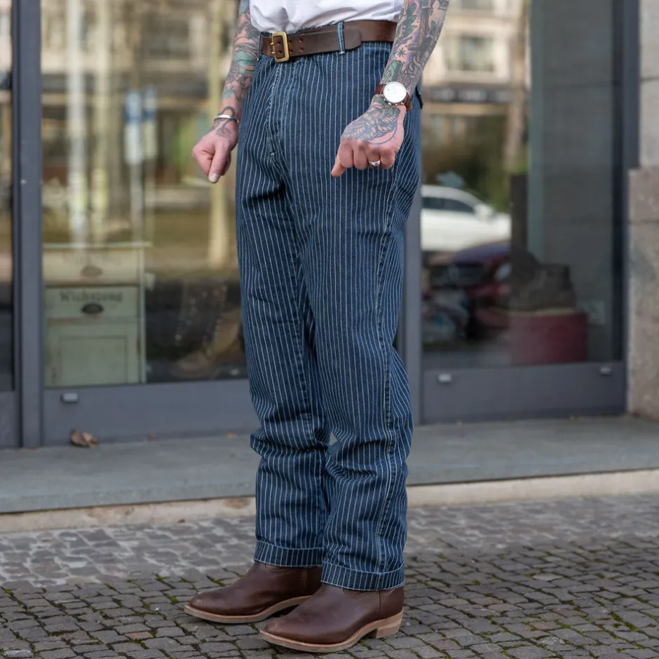 Tellason Hosen>Army Chino Wabash Blue/White