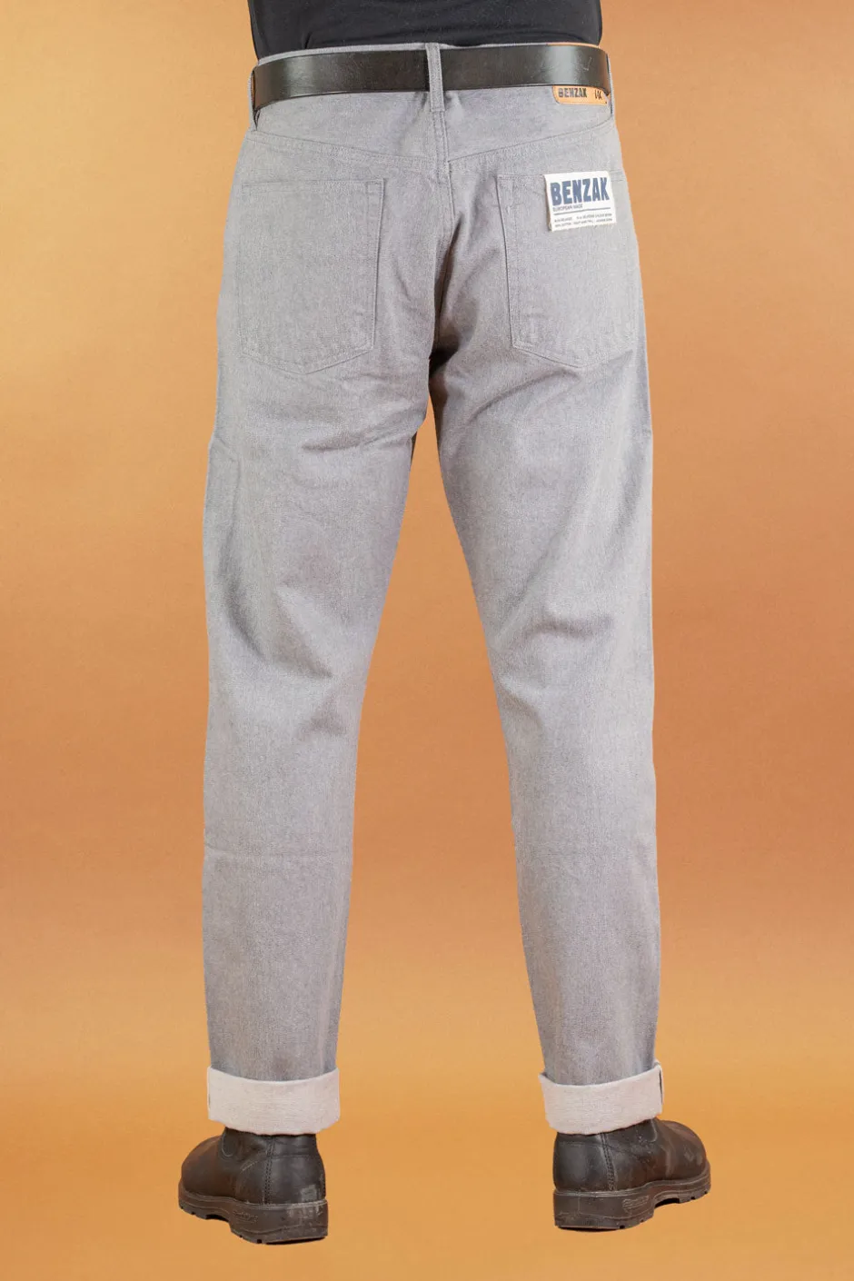 Benzak Hosen>B-04 Relaxed 14oz. Selvedge Colour Denim Grey