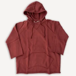 Fleurs de Bagne Pullover>Boxing Hooded Sweatshirt 3/4 Burgundy