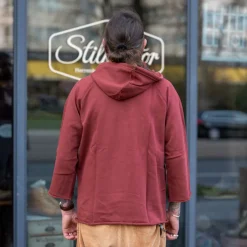 Fleurs de Bagne Pullover></noscript>Boxing Hooded Sweatshirt 3/4 Burgundy