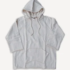Fleurs de Bagne Pullover>Boxing Hooded Sweatshirt 3/4 Natural
