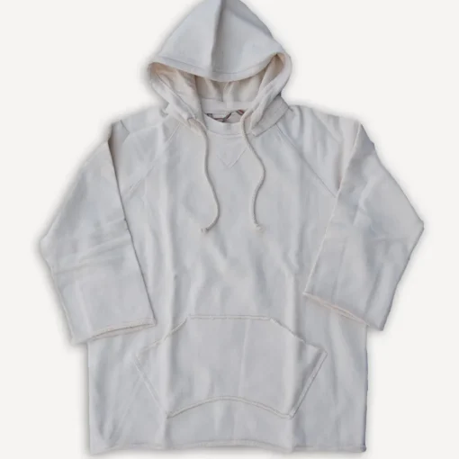 Fleurs de Bagne Pullover>Boxing Hooded Sweatshirt 3/4 Natural