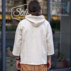 Fleurs de Bagne Pullover></noscript>Boxing Hooded Sweatshirt 3/4 Natural