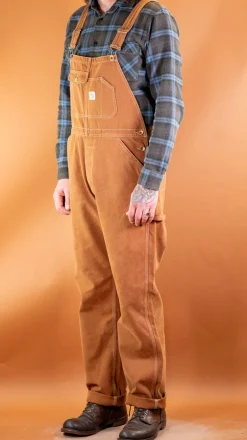 Hen´s Teeth Hosen>Canvas Bib Overall Duck Brown