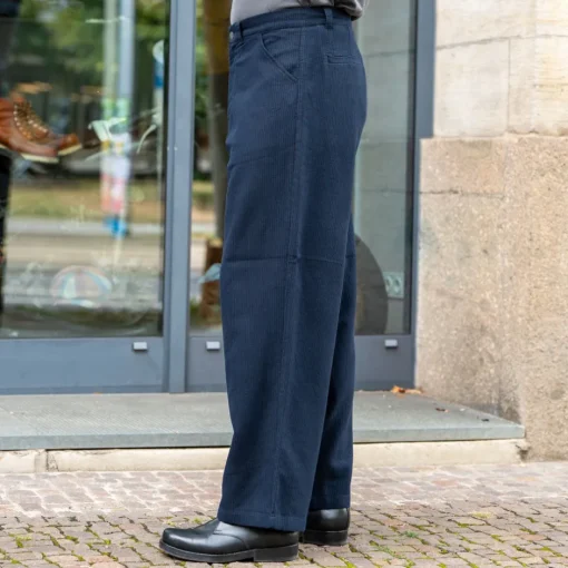 About Companions Hosen>Carlo Trousers Eco Flannel Striped Navy