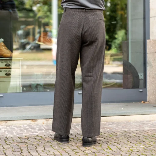 About Companions Hosen>Carlo Trousers Eco Flannel Striped Brown