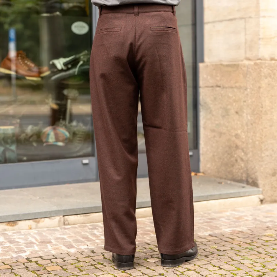 About Companions Hosen>Carlo Trousers Lambswool Marron
