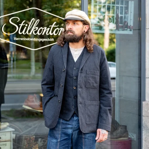 Hansen Jacken>Charlie Easy Three Button Blazer Black Pin
