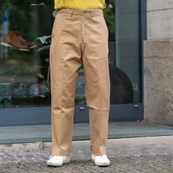 Merz beim Schwanen Hosen>Chino Bio-Baumwolle Twill 300g Relaxed Fit Khaki CHINO01