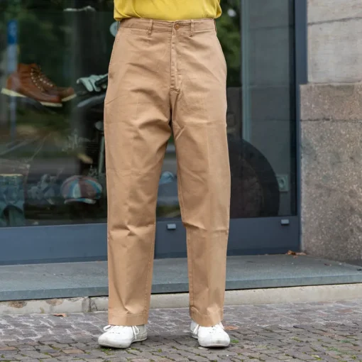 Merz beim Schwanen Hosen>Chino Bio-Baumwolle Twill 300g Relaxed Fit Khaki CHINO01