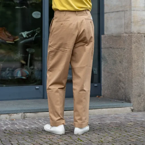 Merz beim Schwanen Hosen>Chino Bio-Baumwolle Twill 300g Relaxed Fit Khaki CHINO01