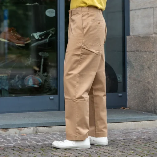 Merz beim Schwanen Hosen>Chino Bio-Baumwolle Twill 300g Relaxed Fit Khaki CHINO01