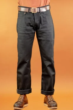 Indigofera Hosen>Clint Pants Gunpowder Selvage 14oz Black