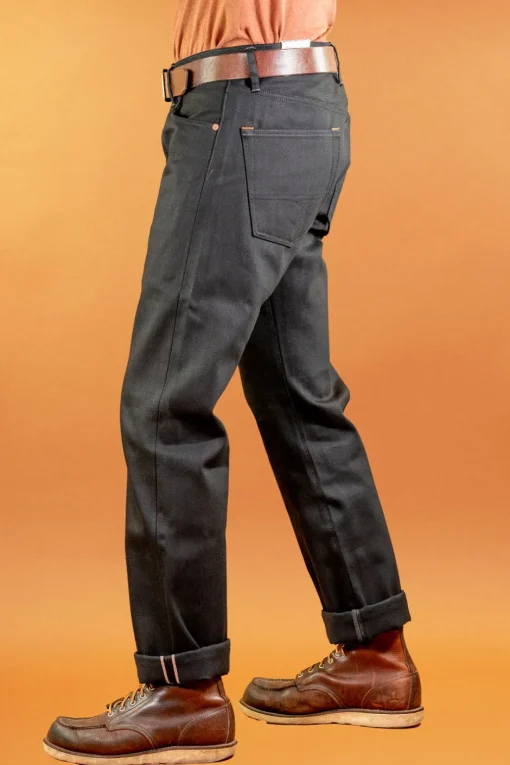 Indigofera Hosen>Clint Pants Gunpowder Selvage 14oz Black