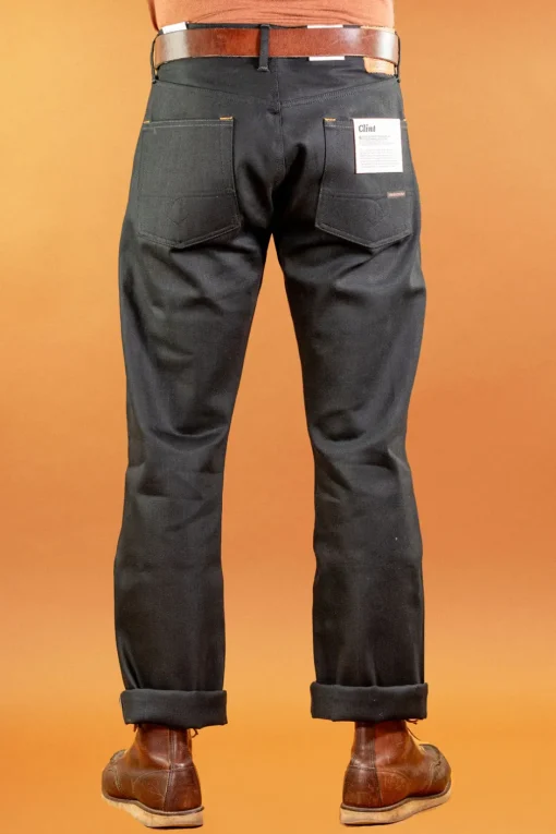 Indigofera Hosen>Clint Pants Gunpowder Selvage 14oz Black