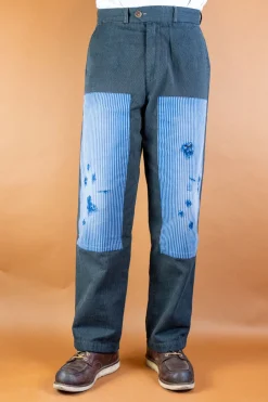 Scarti Lab Hosen>Cotton Pants Grey Striped BnB