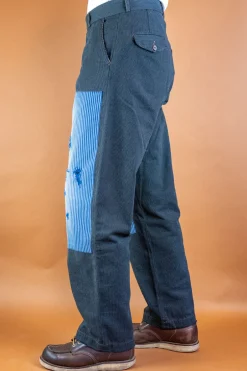 Scarti Lab Hosen></noscript>Cotton Pants Grey Striped BnB