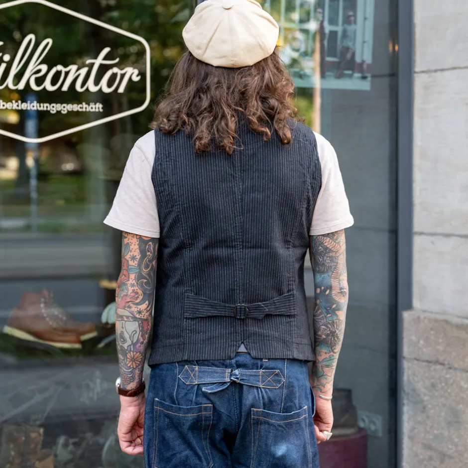 Hansen Westen>Daniel Classic Waistcoat Black Pin