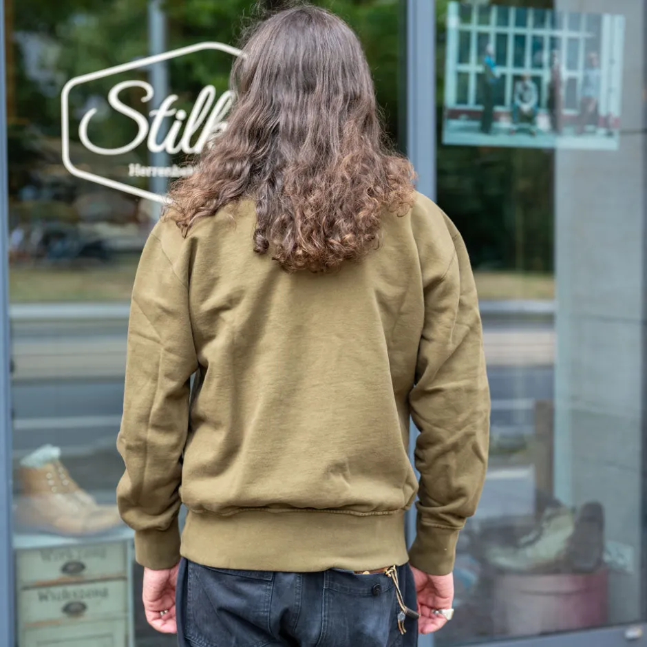 Freenote Cloth Pullover>Deck Sweatshirt Olive