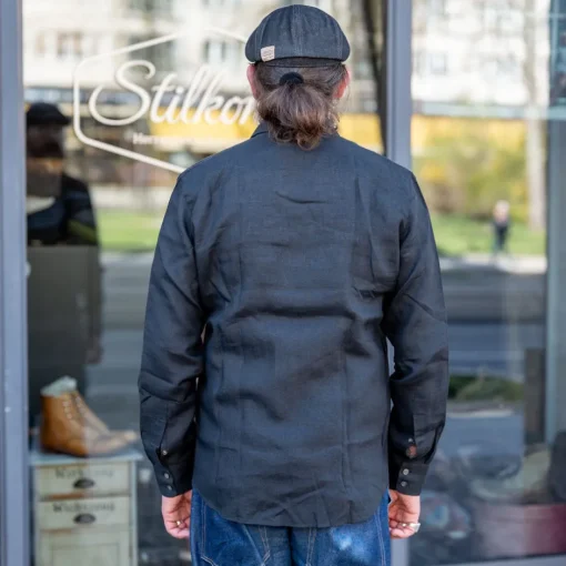 Delikatessen Hemden>Feel Good Shirt Organic Linen Black