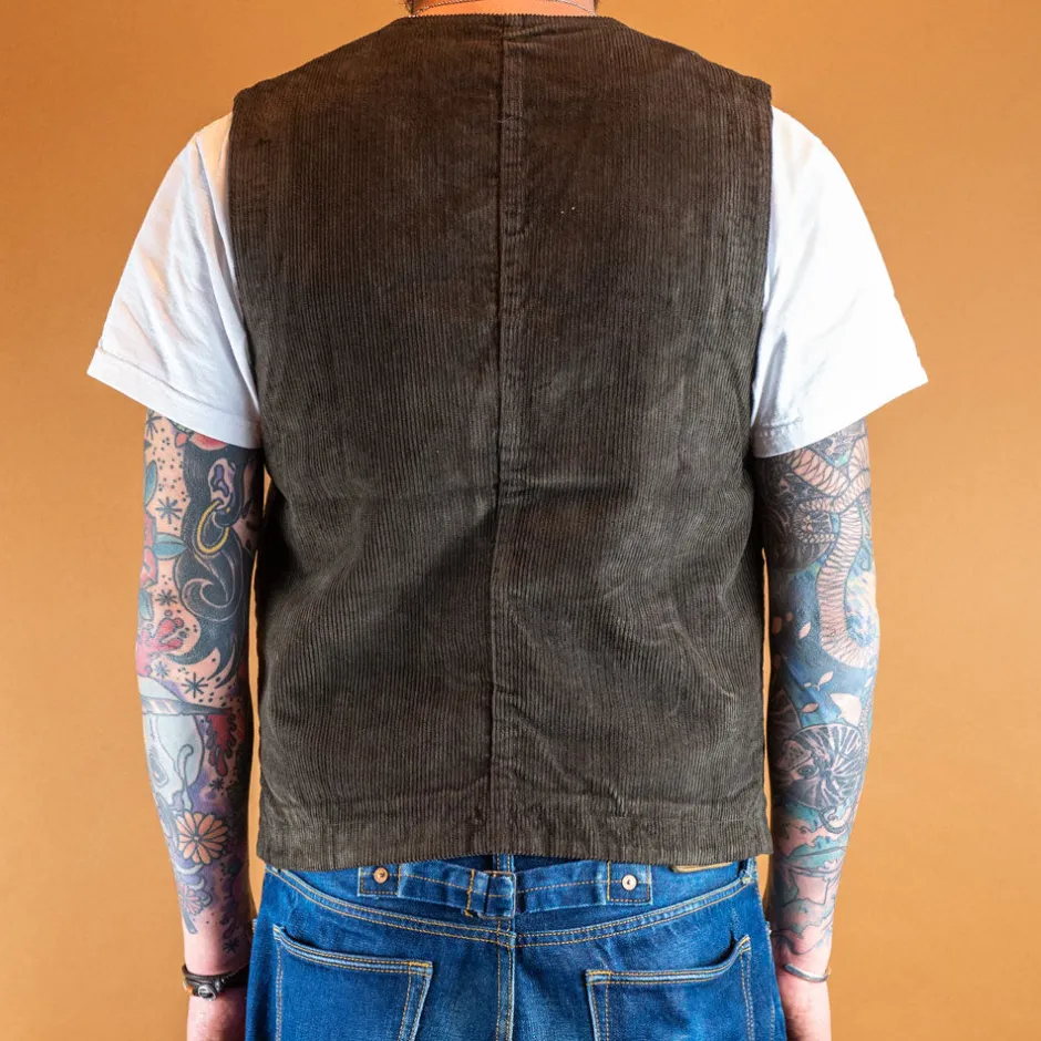 The Quartermaster Westen>Fisherman Vest Corduroy Brown