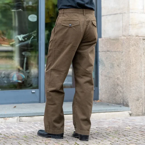 Eat Dust Hosen>Frisco Chino Herringbone Cotton Java Brown