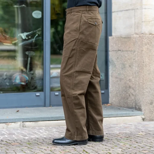 Eat Dust Hosen>Frisco Chino Herringbone Cotton Java Brown