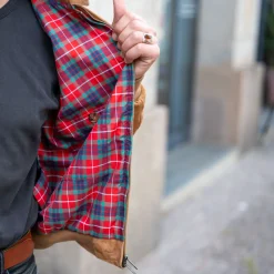 Baracuta Jacken></noscript>G9 Harrington Suede Jacket Tobacco