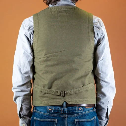 Captain Santors Westen>Herringbone Vest Green