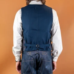 Captain Santors Westen></noscript>Herringbone Work Vest Blue