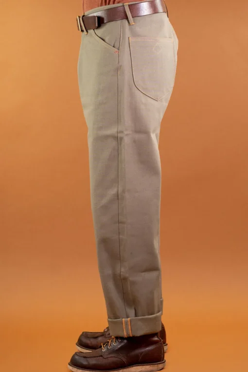 Indigofera Hosen>Jack Pants Yarn Dyed Heavy Oxford Green