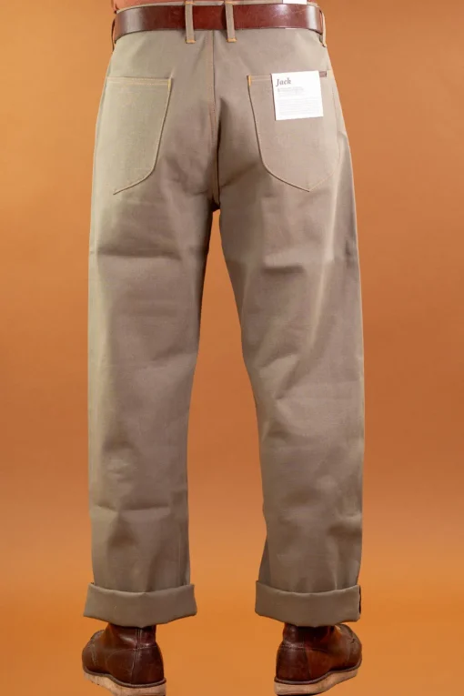 Indigofera Hosen>Jack Pants Yarn Dyed Heavy Oxford Green