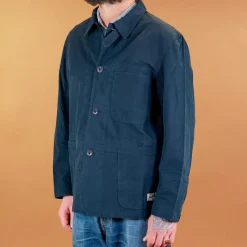 Merz beim Schwanen Jacken>Jacke Bio-Baumwoll Popelin Navy