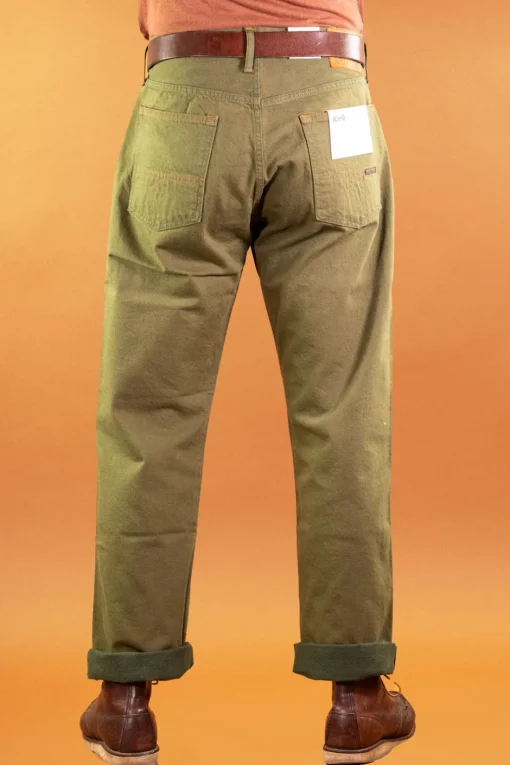 Indigofera Hosen>Kirk Pants Pineville Selvage 12oz Green