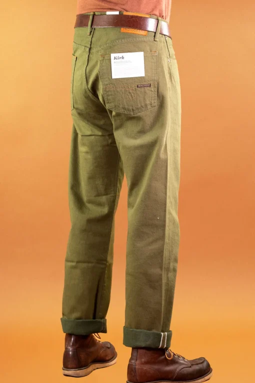 Indigofera Hosen>Kirk Pants Pineville Selvage 12oz Green