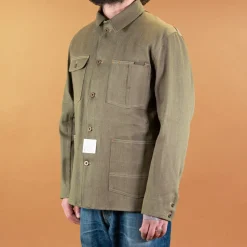 Indigofera Jacken>Kurt Single Desert Moss Green Selvedge