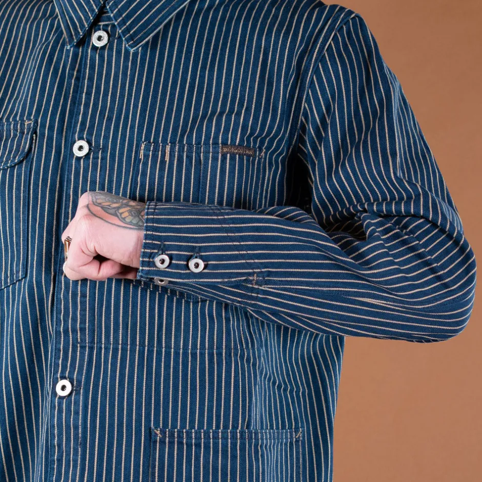 Indigofera Jacken>Kurt Single Stripe Indigo Jacket