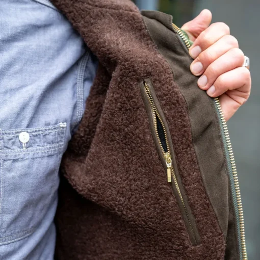 Manifattura Ceccarelli Jacken>Long Mountain Jacket Waxed Green