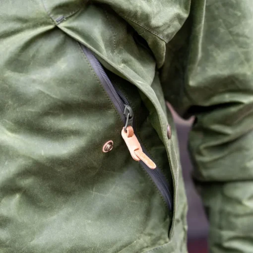 Manifattura Ceccarelli Jacken>Long Mountain Jacket Waxed Green