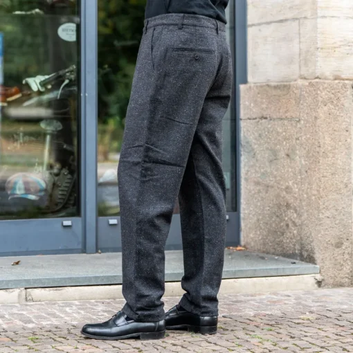 Universal Works Hosen>Military Chino Salt ´n Pepper Tweed Black