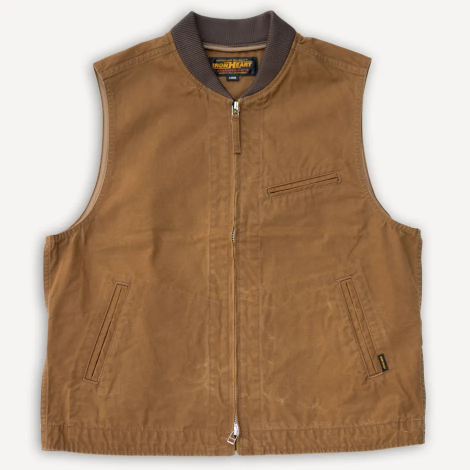 Iron Heart Westen>9oz. Canvas Work Vest IHV-49 Brown