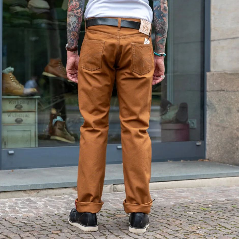 Iron Heart Hosen>17oz Duck Straight Cut Jeans IH-634D Brown