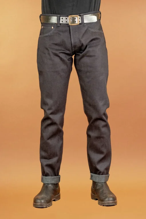 Momotaro Hosen>18oz Tight Tapered Denim Indigogrey