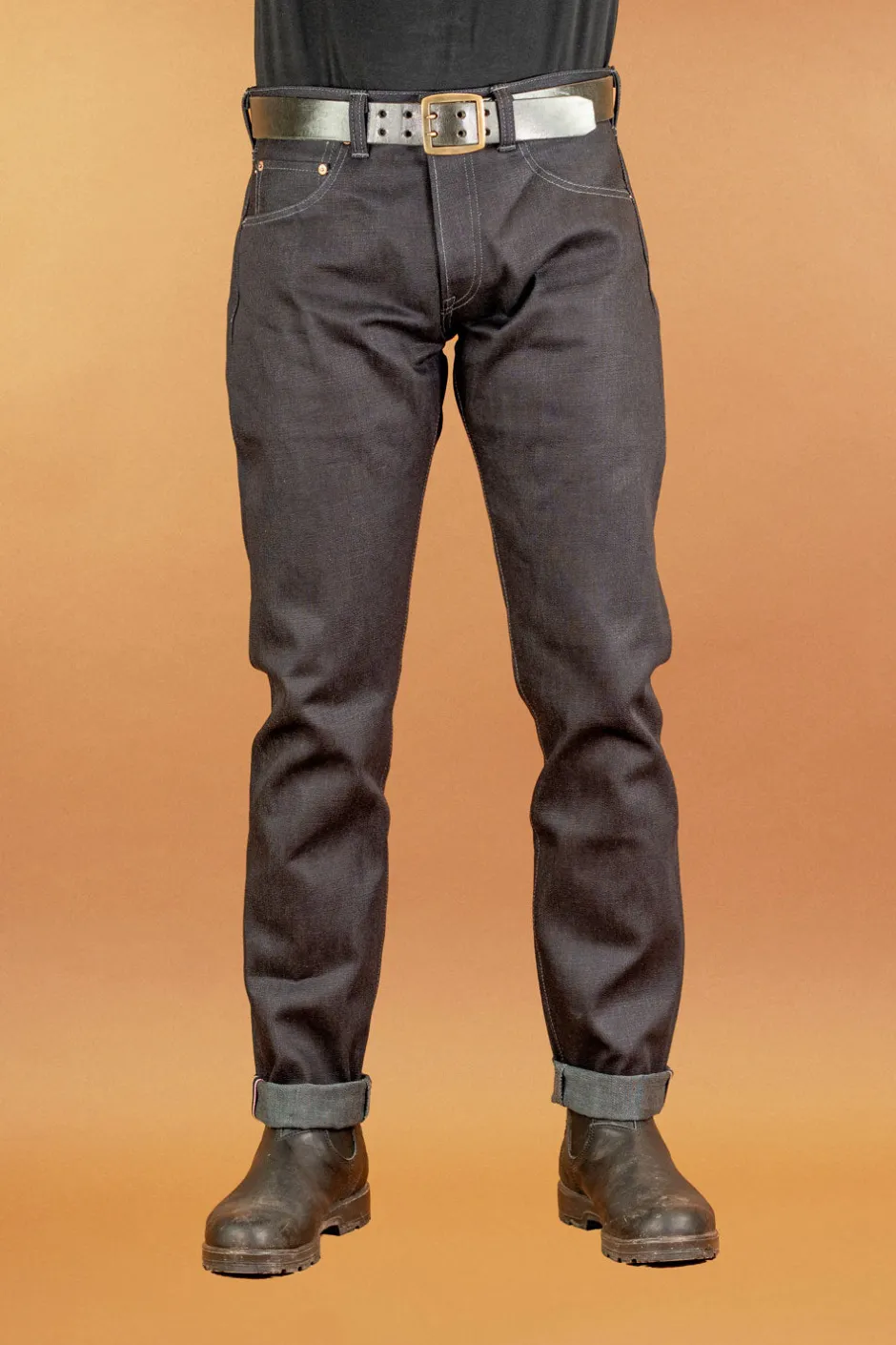 Momotaro Hosen>18oz Tight Tapered Denim Indigogrey