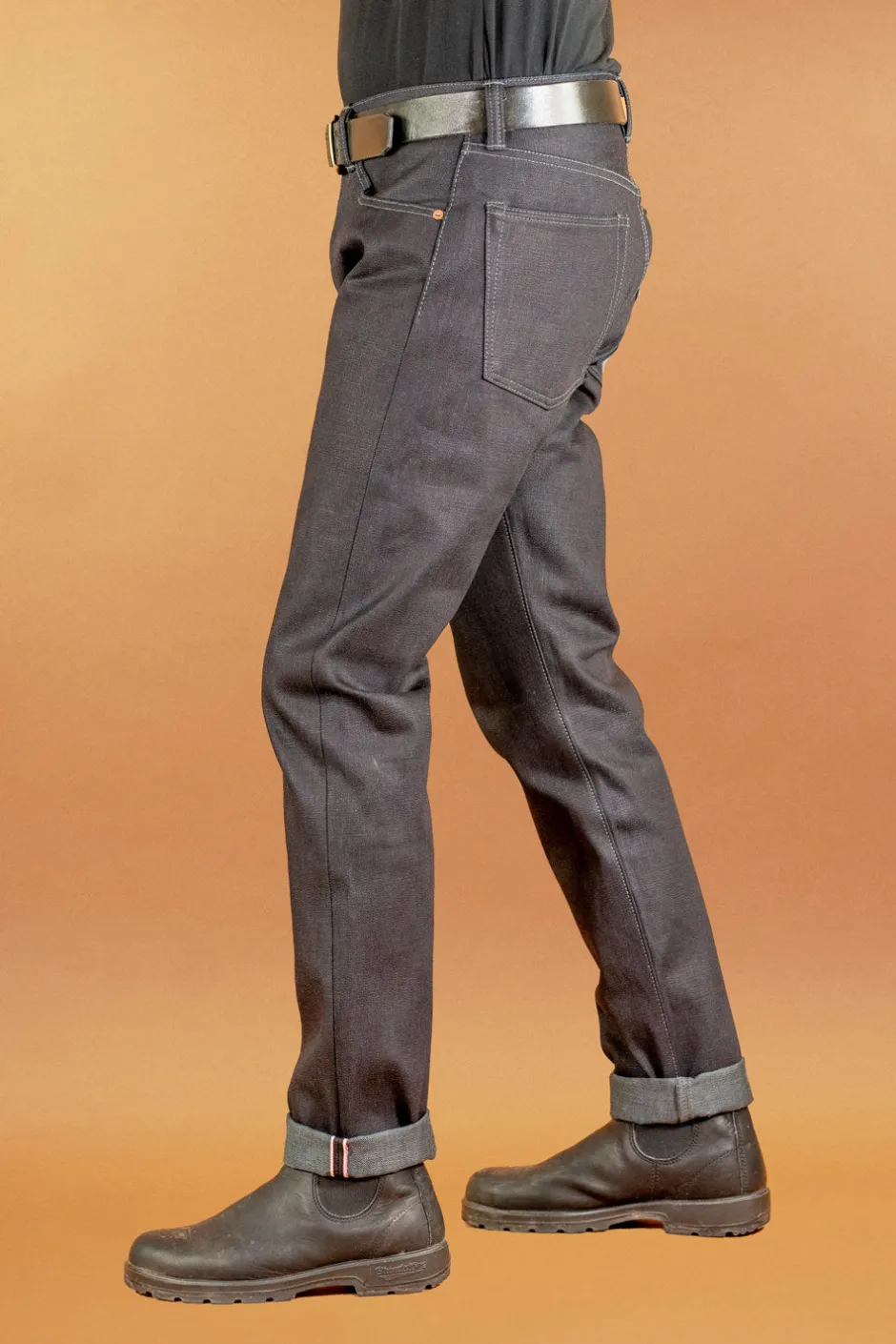 Momotaro Hosen>18oz Tight Tapered Denim Indigogrey