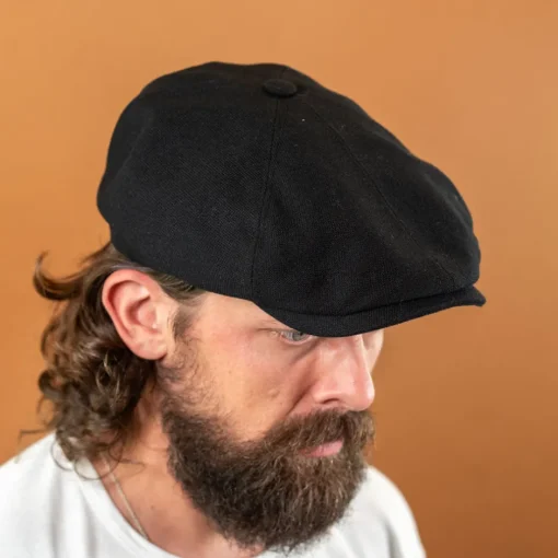 Stetson Mützen>6-Panel Cap Virgin Wool/Cashmere Black