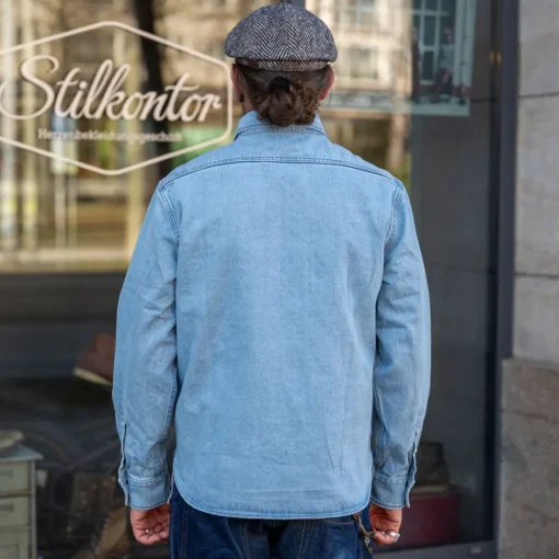 Freenote Cloth Hemden>Rancho Shirt Bleach Indigo Cord