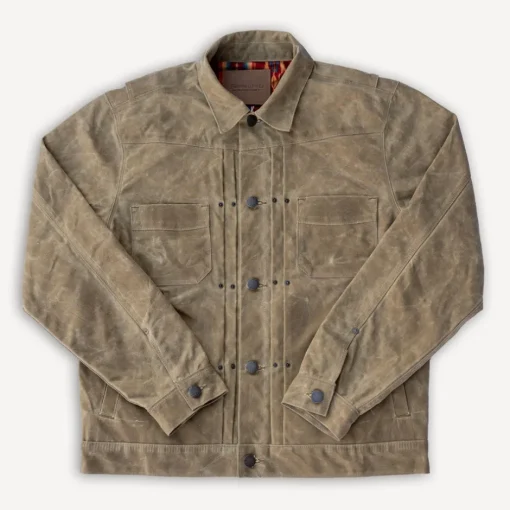Freenote Cloth Jacken>Riders Jacket Waxed Canvas Tobacco Brown RJ-1
